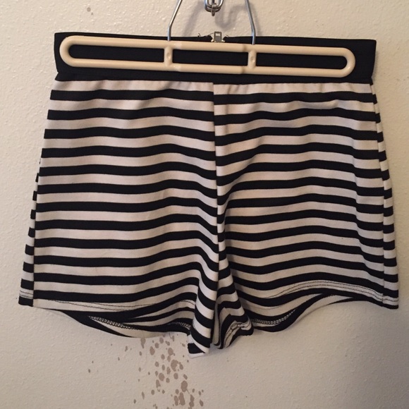 Striped High Waisted Shorts