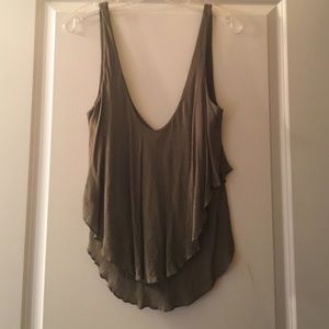 Free People Olive Babydoll Tank