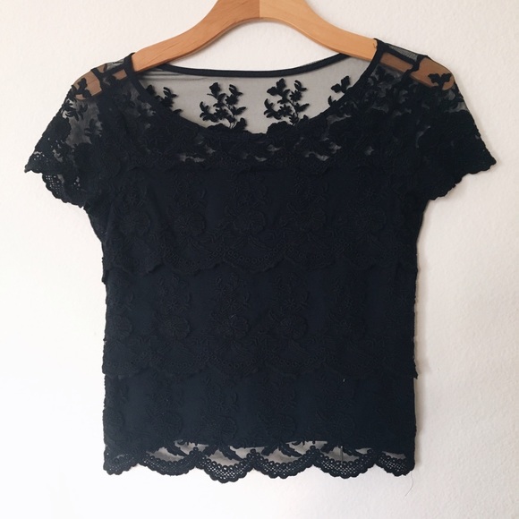Abercrombie & Fitch Tops - Black lace Abercrombie & Fitch top