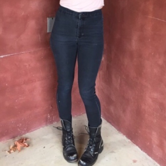 Topshop "Joni" high waisted pants faded black 25