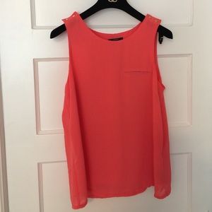 Coral Sleeveless Blouse SZ:2- Forever 21