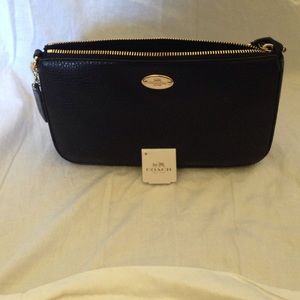 Black leather Coach Purse