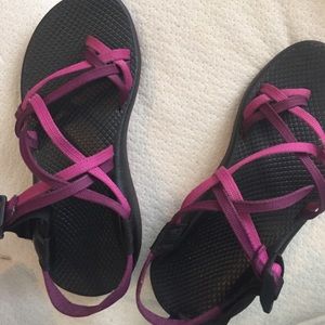 Purple two strap Chacos