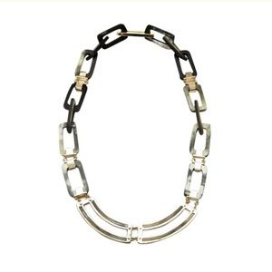 Maiyet Mixed Center Horn And Metal Short Necklace