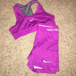Pink/purple Nike set