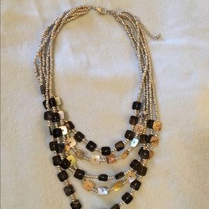 Cascading strands shell necklace