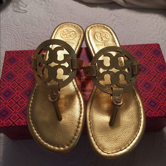 Gold miller sandals