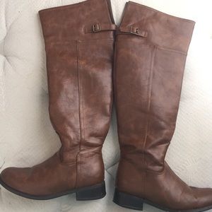 Over the Knee brown boots