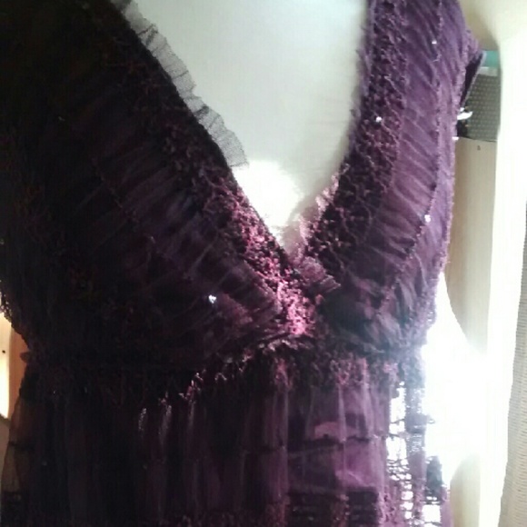 Romantic wine- colored lacy camisole