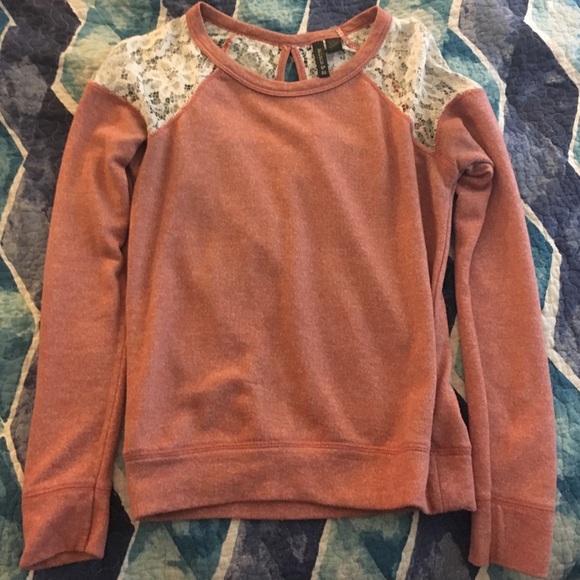 Long sleeve lace full tilt sweater