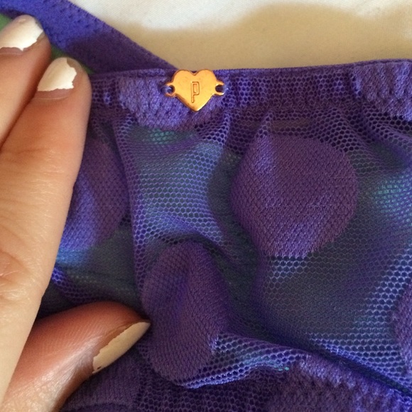 Purple polka dot bandeau - Picture 2 of 3