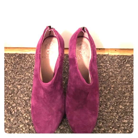 Vince Camuto purple suede booties