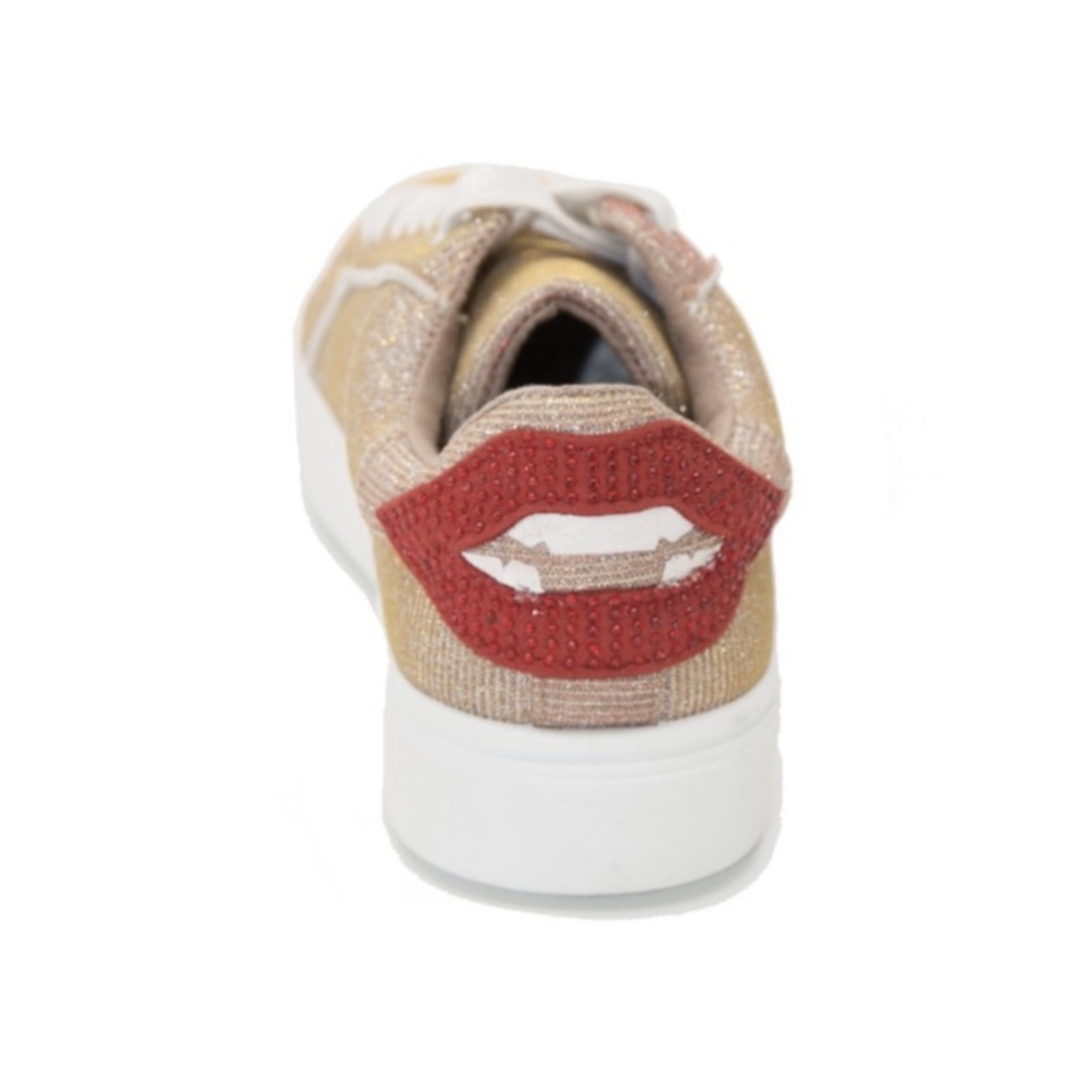 Pink Sneaker with Glittery Lip Bling - Picture 2 of 5
