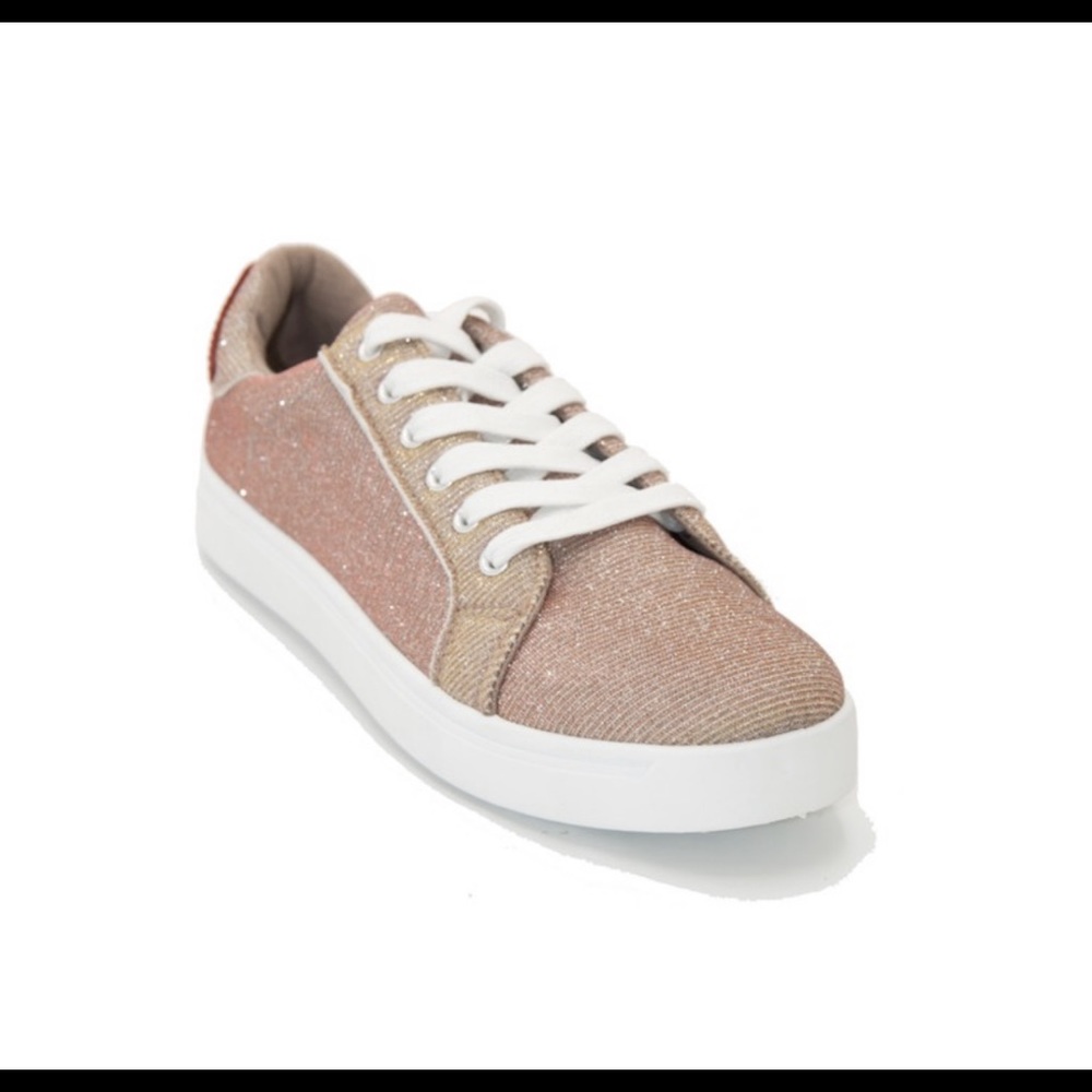 Pink Sneaker with Glittery Lip Bling - Picture 3 of 5