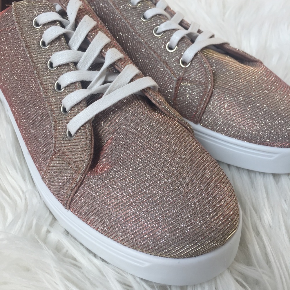 Pink Sneaker with Glittery Lip Bling - Picture 4 of 5