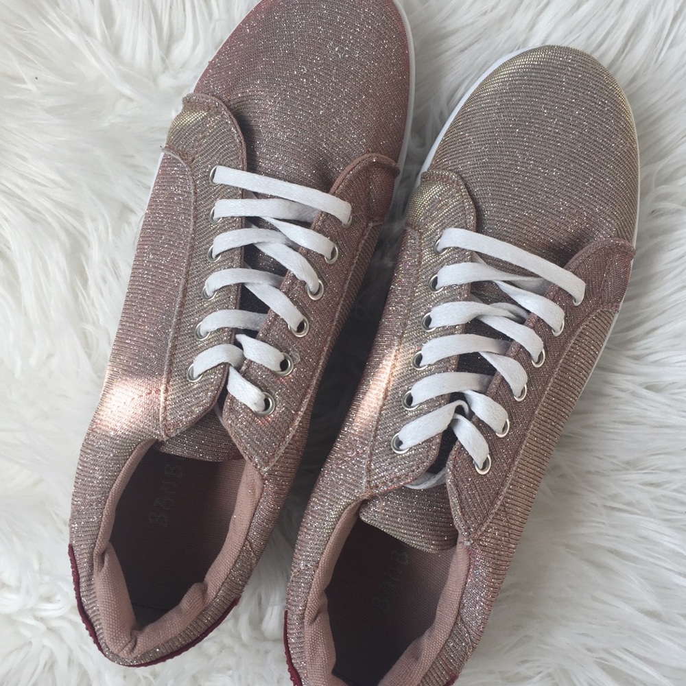 Pink Sneaker with Glittery Lip Bling - Picture 5 of 5