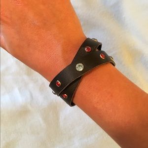 Artisan-made leather bracelet