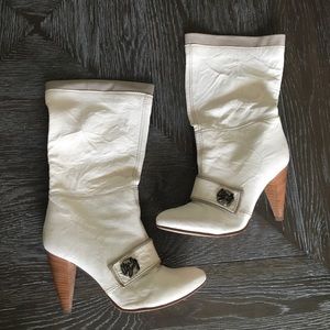 Miss Sixty white mid-calf length boots