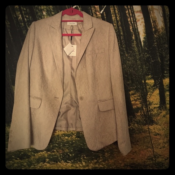 Calvin Klein Snakeskin-print Blazer