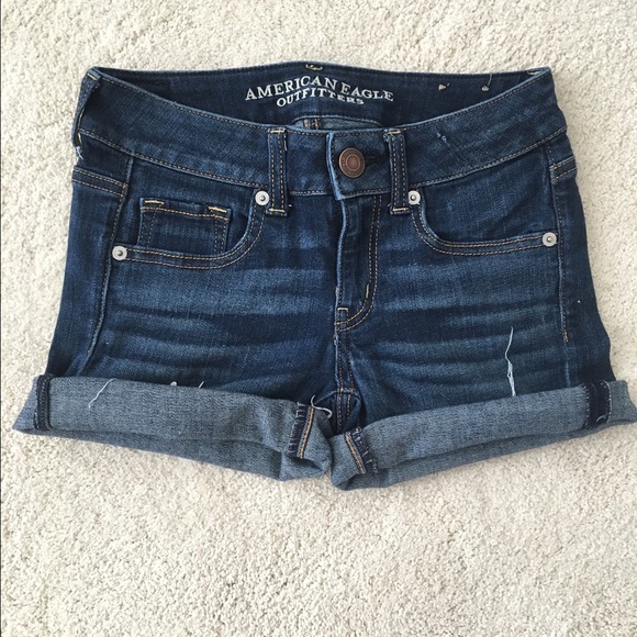 American Eagle Dark Denim Shorts - Picture 1 of 1