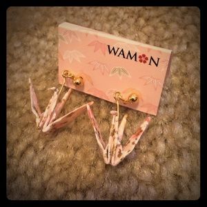 FROM JAPAN origami crane earrings