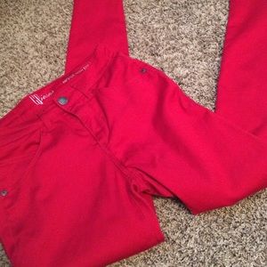 Red High Rise GP Jeans