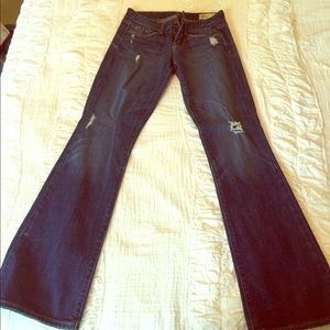Gap boot leg distressed jeans