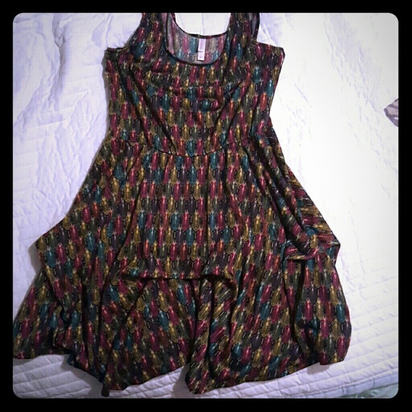 Xhilaration ruched bottom feather dress