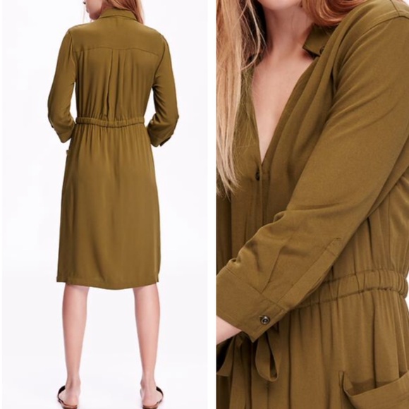 ɴᴡᴏᴛ ᴏʟᴅ ɴᴀᴠʏ ʟᴏɴɢ-sʟᴇᴇᴠᴇ sᴀғᴀʀɪ sʜɪʀᴛᴅʀᴇss - Picture 2 of 5