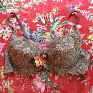 Light grey lace bra