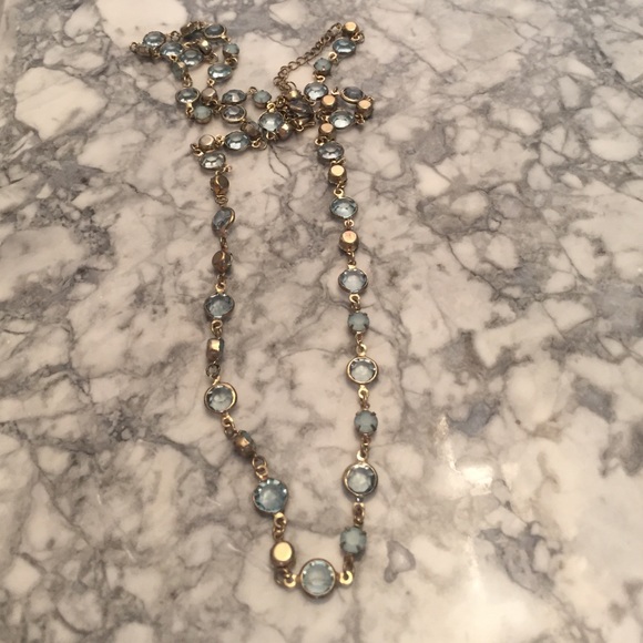 Turquoise and gold beaded necklace