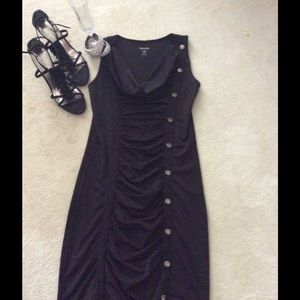Kensie Black dress cool details worn once sz xs