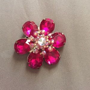 Hot pink brooch