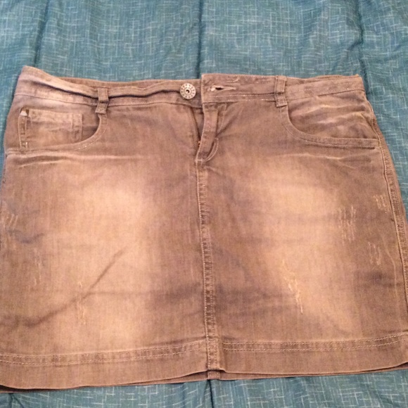 Gray jean skirt