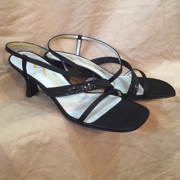Sparkly Nina Satin Heels