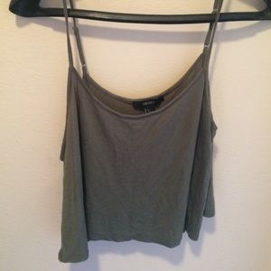 Forever 21 green crop top tank