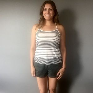 Madewell striped racerback tank top