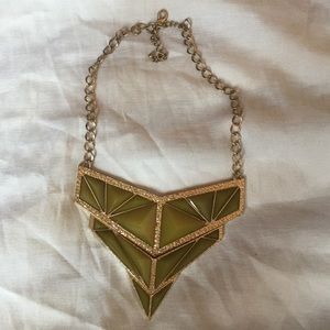 Green statement necklace