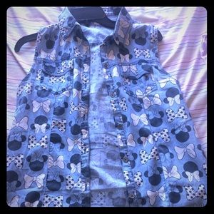 Minnie Mouse tank button up