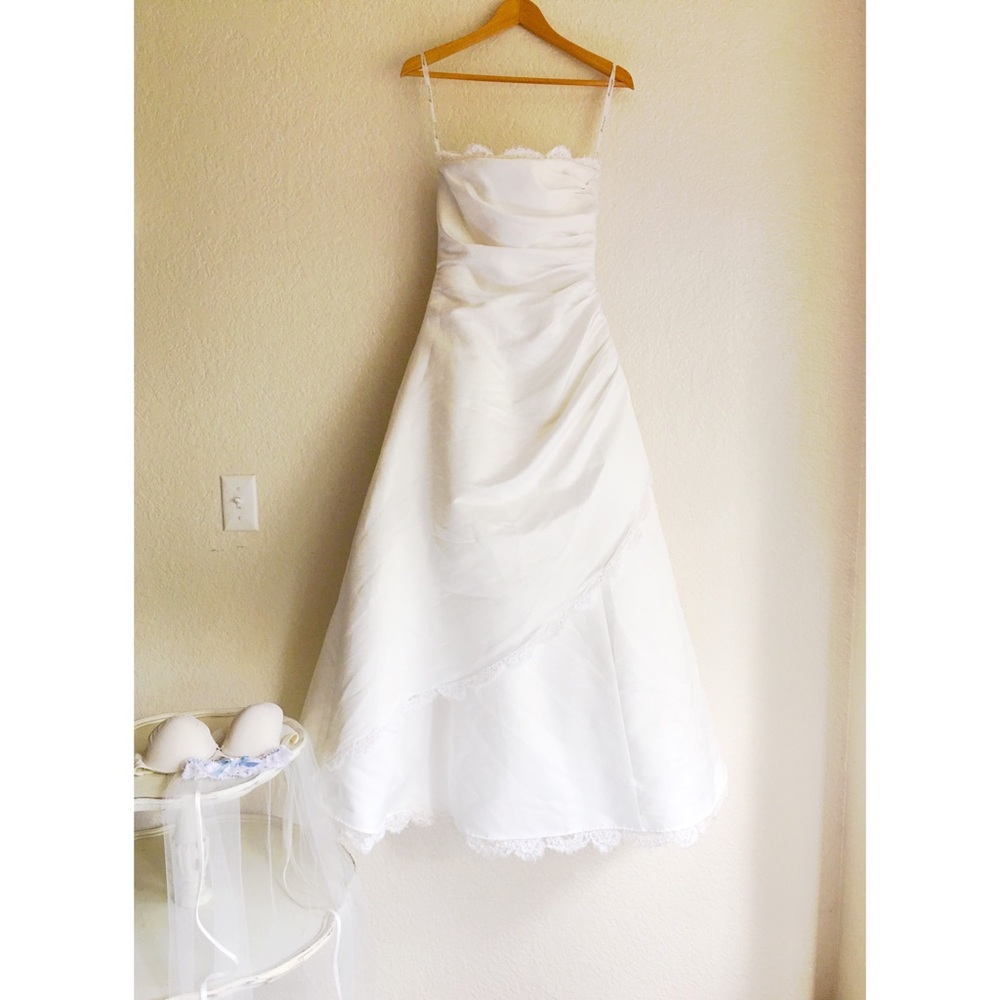 Wedding Dress with Alencon Lace Trim
