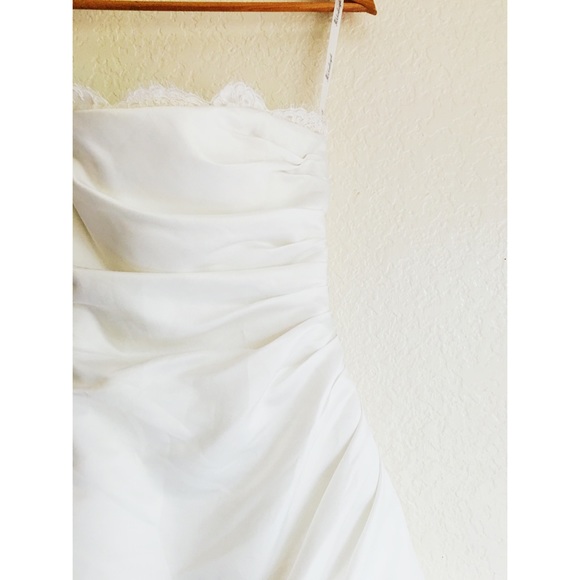 Wedding Dress with Alencon Lace Trim - Picture 3 of 7