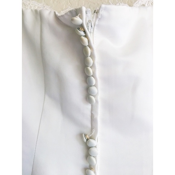 Wedding Dress with Alencon Lace Trim - Picture 6 of 7