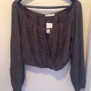 Nordstroms new with tags olive green blouse