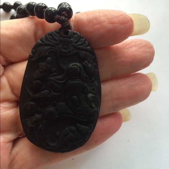 ⬇️SALE!‼️⬇️HAND CARVED Obsidian Dragon and Phoenix - Picture 5 of 7