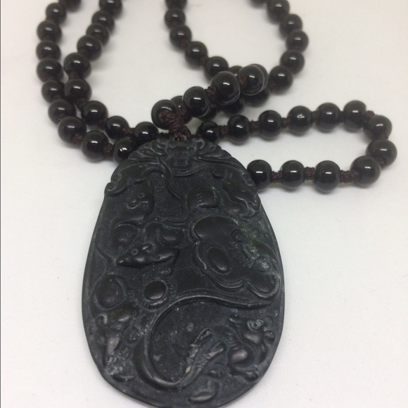 ⬇️SALE!‼️⬇️HAND CARVED Obsidian Dragon and Phoenix - Picture 6 of 7