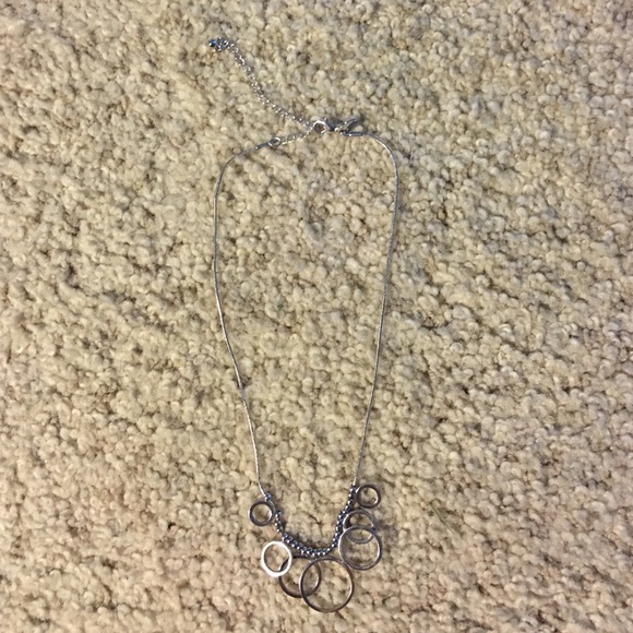 Silver circle necklace