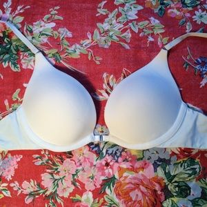 White lightly padded bra