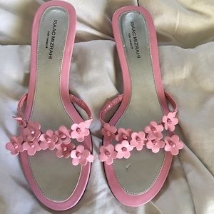 Isaac mizrahi pink sandals