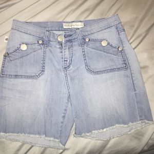 High waisted jean shorts