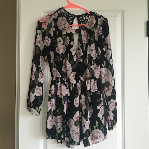 Flower-Print Romper